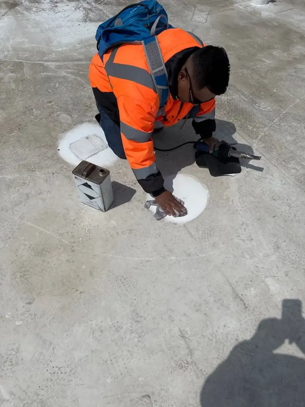 Commercial roof inspection documented in Lapel